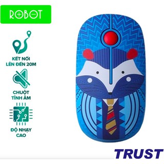 Chuột không dây ROBOT M330 2.4GHz chuột tỉnh âm click không nghe tiếng khoảng cách tín hiệu 20m