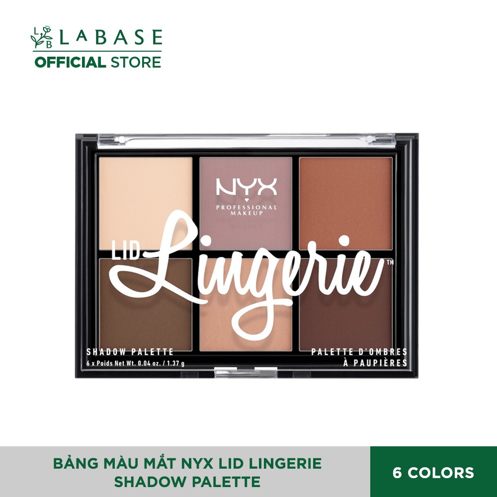 Bảng màu mắt NYX Lid Lingerie Shadow Palette (6 màu)