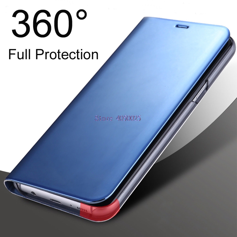 Sang Trọng Bao Nắp Gương Gập Kiêm Giá Đỡ Cho Samsung Galaxy S8 S9 Note 8 S8 S9 Plus S6 S7 Edge J5 J7 Prime J6 J6 A6 Plus 2018 J7Max Ốp