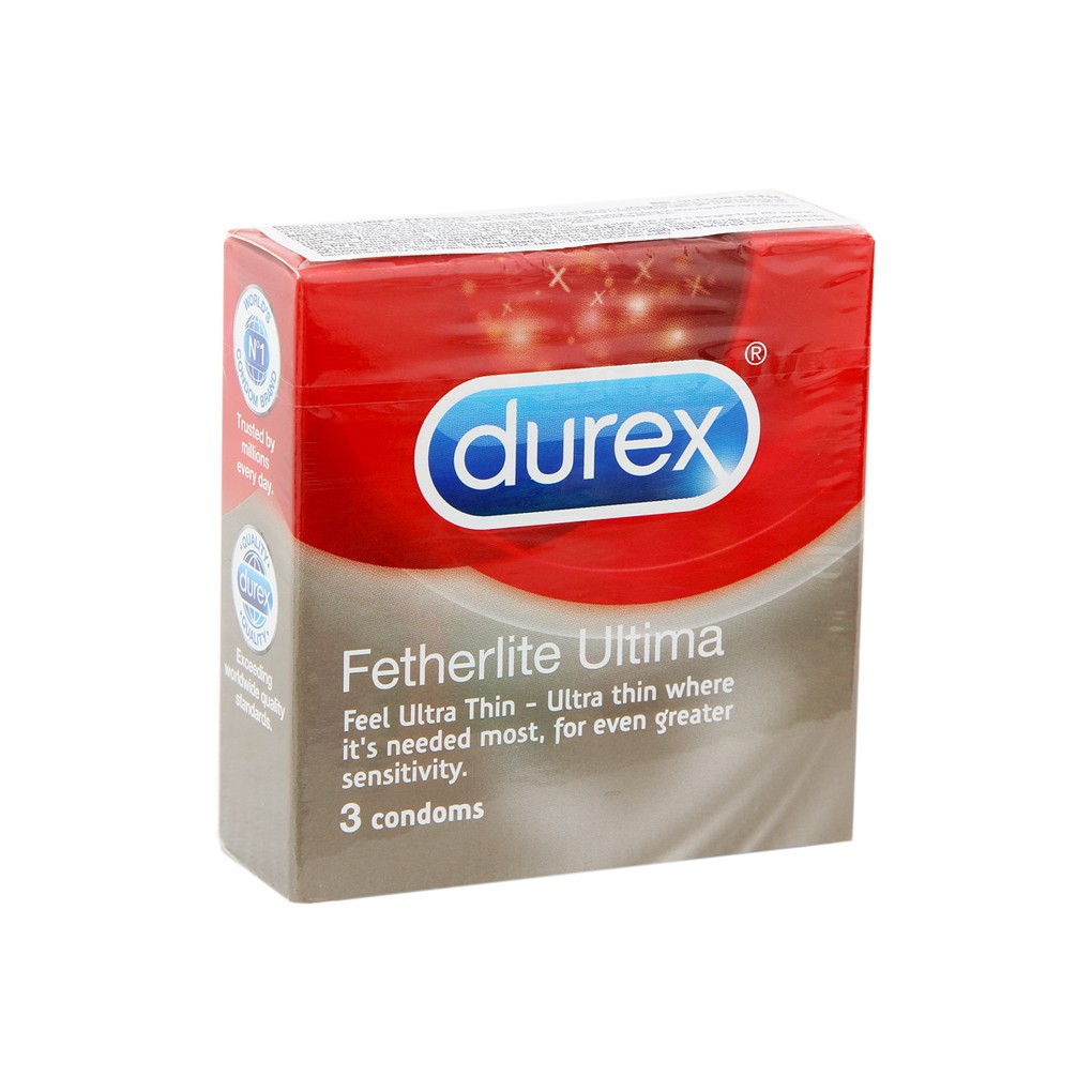 (Giao hàng kín đáo) Bao cao su Durex Fetherlite ultima hộp 3 chiếc