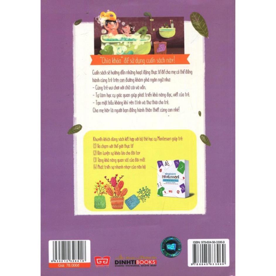 Sách Đinh Tị - 100 hoạt động Montessori: Cha mẹ nên chuẩn bị cho trẻ tập đọc và viết như thế nào?