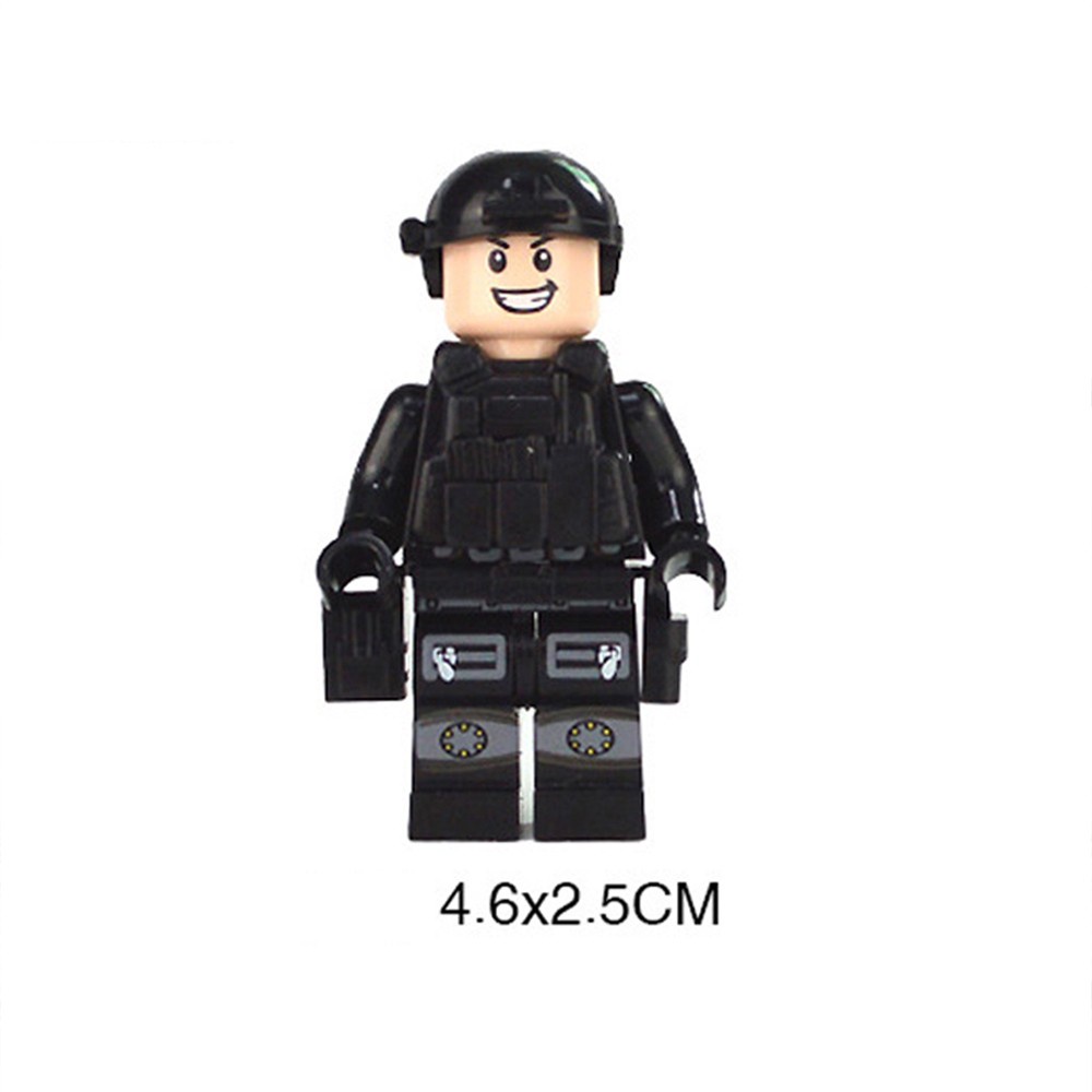 Bộ 12 Mô Hình Lắp Ráp Lego Swat Mini Cho Bé