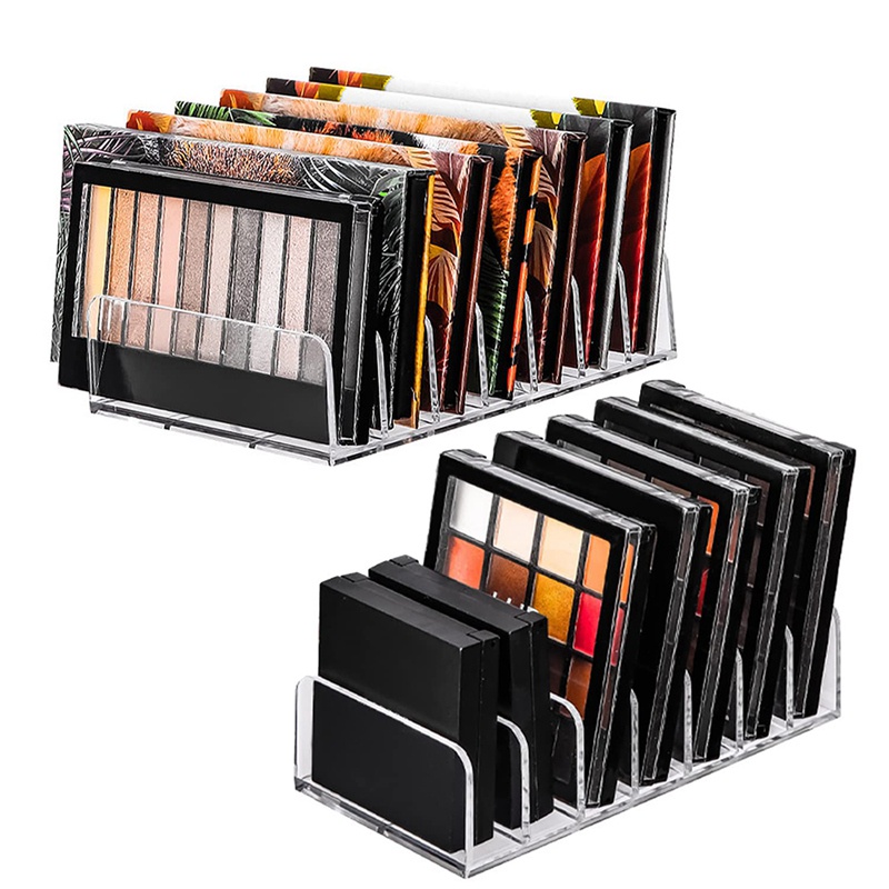 Set 2 Giá Đỡ Bảng Phấn Mắt 7 Ngăn Chia 2 Kích Thước Sắp Xếp Gọn Gàng