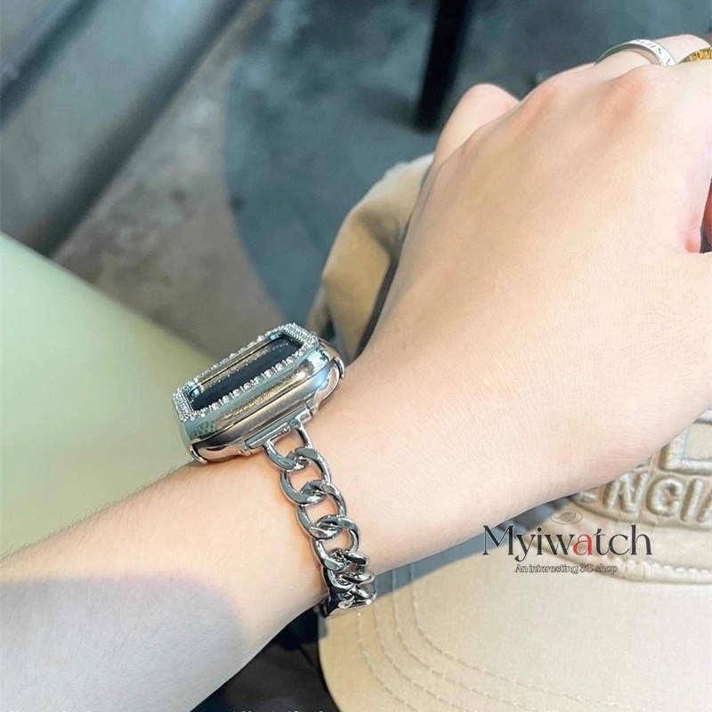 Dây Đeo Đồng Hồ Apple Watch 7 6 5 4 Se 3 2 1 38mm 40mm 42mm 44mm 41mm 45mm Chất Liệu Denim