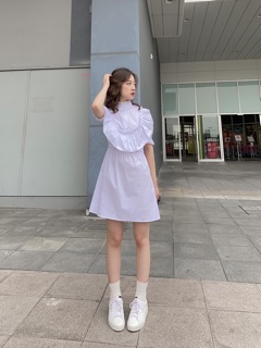 Đầm tiểu thư phối bèo Mint
