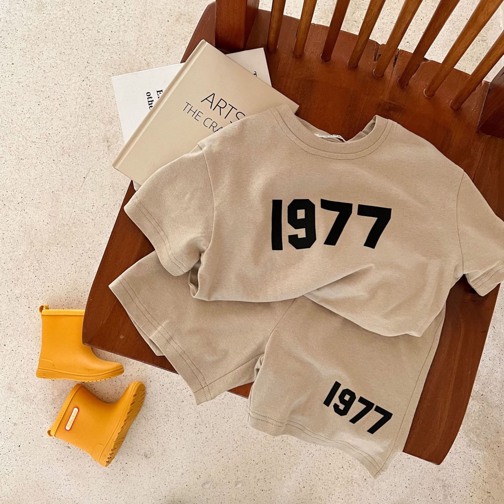 Bộ Áo Thun Cotton Ngắn Tay In Kỹ Thuật Số + Quần Short Thể Thao Mùa Hè Hàn Quốc Mới Cho Bé Trai