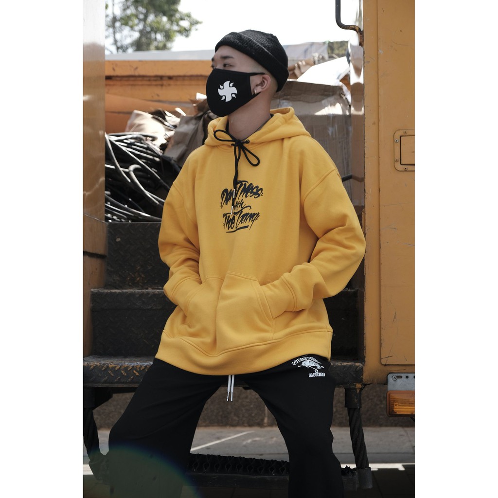 Áo Hoodie Chữ - Vàng - Street Gang