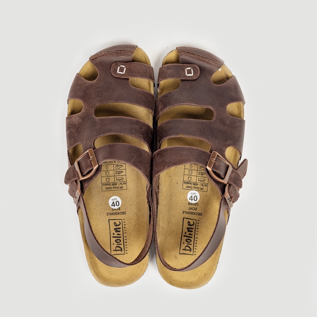 Sandals Rọ Quai hậu Da Bò Thật Dòng Unisex Xuất khẩu châu Âu Birken vietnam