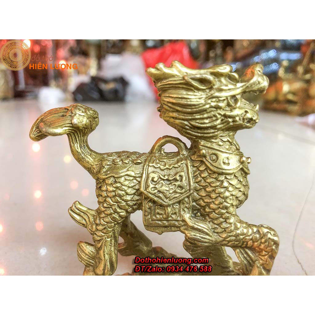 Đôi Kì Lân Treo Bằng Đồng Cao 8cm- Tứ Linh Phong Thủy