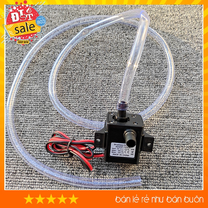 ✅ [RẺ NHẤT VIỆT NAM] ⚡ Bơm chìm 12V không chổi than siêu yên tĩnh 3 mét cho bể cá nhỏ