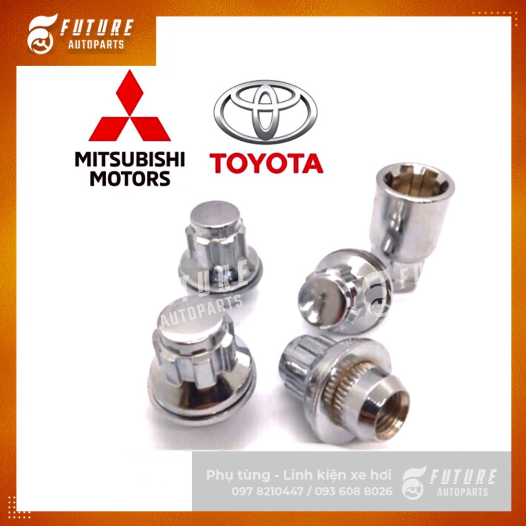 Bộ ốc khóa chống trộm dành cho xe Toyota, Mitsubishi - Future Autoparts