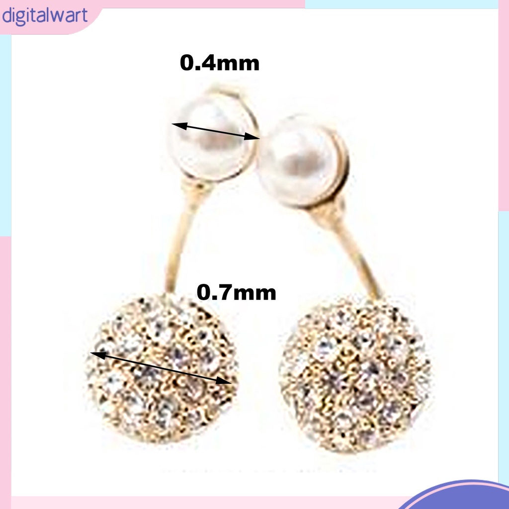 Bông tai ngọc trai đính hạt pha lê sang trọng cho nữ