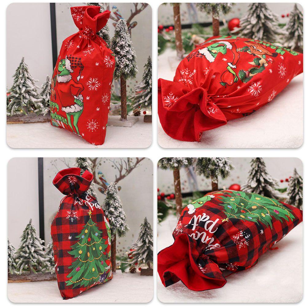 CHOOKEY Túi Dây Rút Đựng Kẹo Trang Trí Giáng Sinh Năm Mới