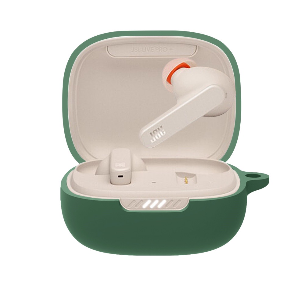 Vỏ Bảo Vệ Hộp Sạc Tai Nghe JBL LIVE PRO+TWS Bằng Silicon Kèm Móc Tiện Dụng
