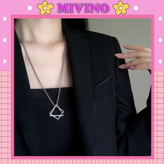 Vòng cổ Mivino dây chuyền nam nữ thiết kế mặt tam giác 3D siêu chất PK15