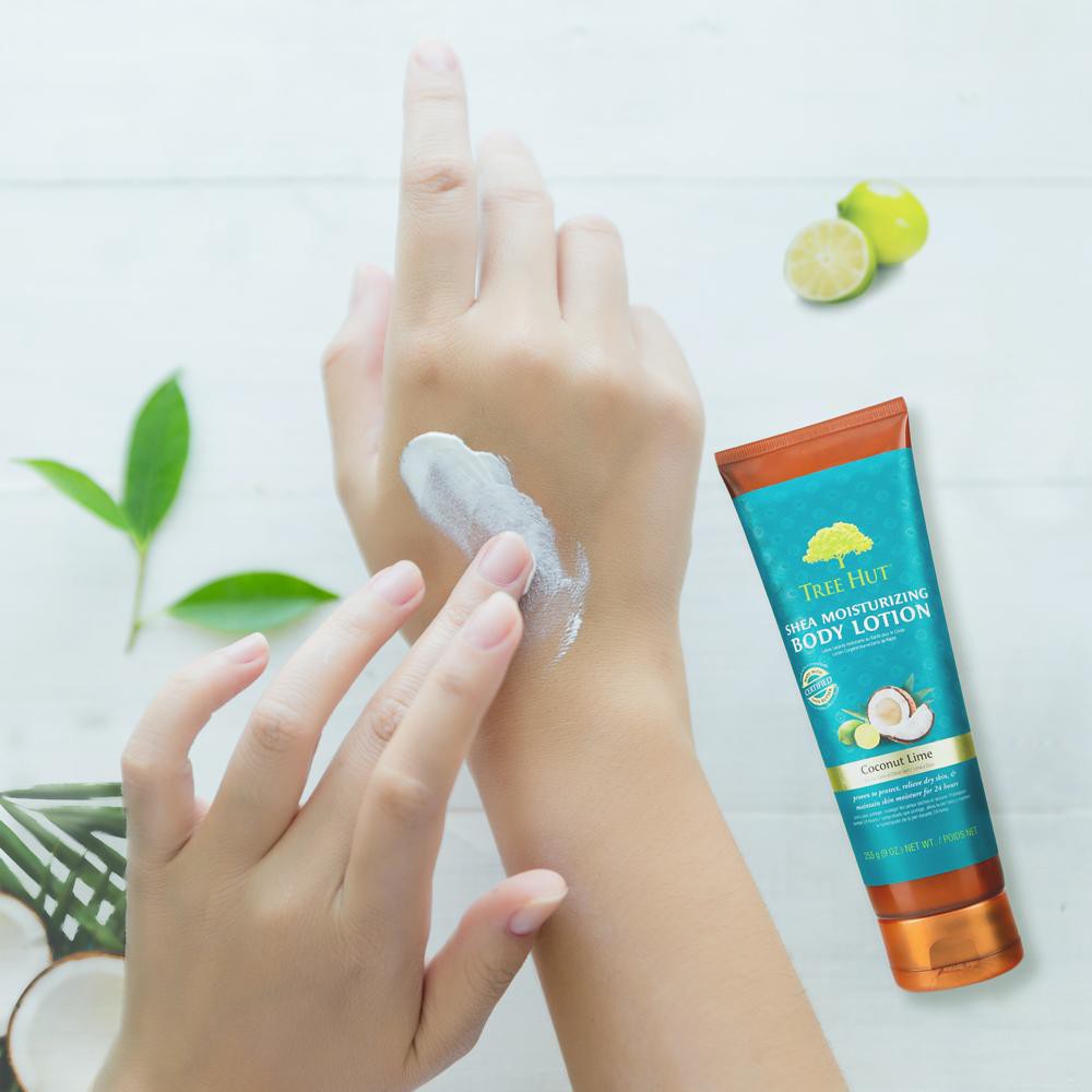 Kem Dưỡng Thể Tree Hut Shea Moisturizing Body Lotion Coconut Lime Dưỡng Ẩm Và Trẻ Hóa Da 255g