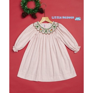 Đầm móc xích hoạ tiết Giáng sinh Noel / Christmas Smocked Dress for girls