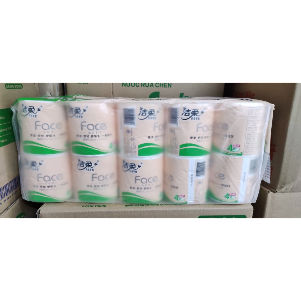 Lốc 20 cuộn giấy vệ sinh Face Hồng cao cấp - giấy 4 lớp