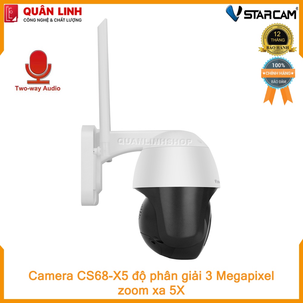 Camera ngoài trời Vstarcam CS68 - X5 Full HD 1080P , zoom xa 5X, bảo hành 12 tháng