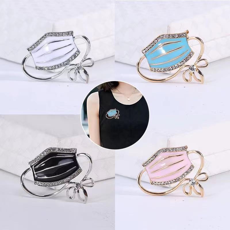 Ghim Cài Áo Hình Nơ Đính Đá Pha Lê Sang Trọng