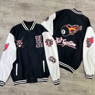 Áo khoác dù Bomber Kill System Bida nam nữ, áo khoác dù 2 lớp jacket kill system bida unisex