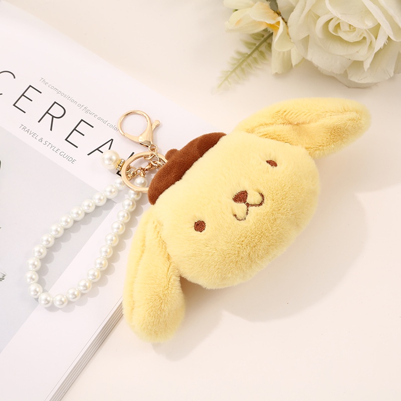 SANRIO Móc Khóa Hình Búp Bê Melody Kuromi Cinnamoroll Nhồi Bông Dễ Thương