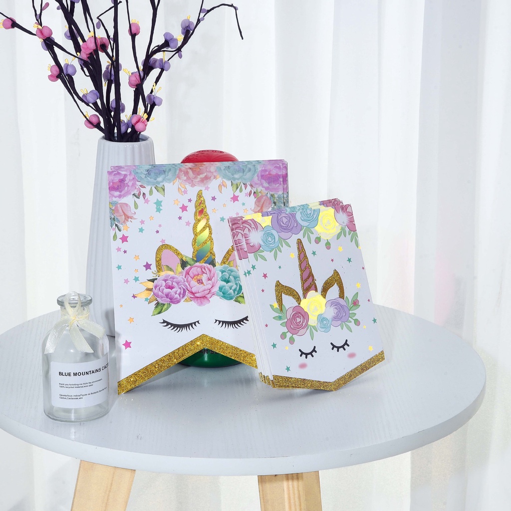 Dây chữ giấy HAPPY BIRTHDAY unicorn trang trí sinh nhật
