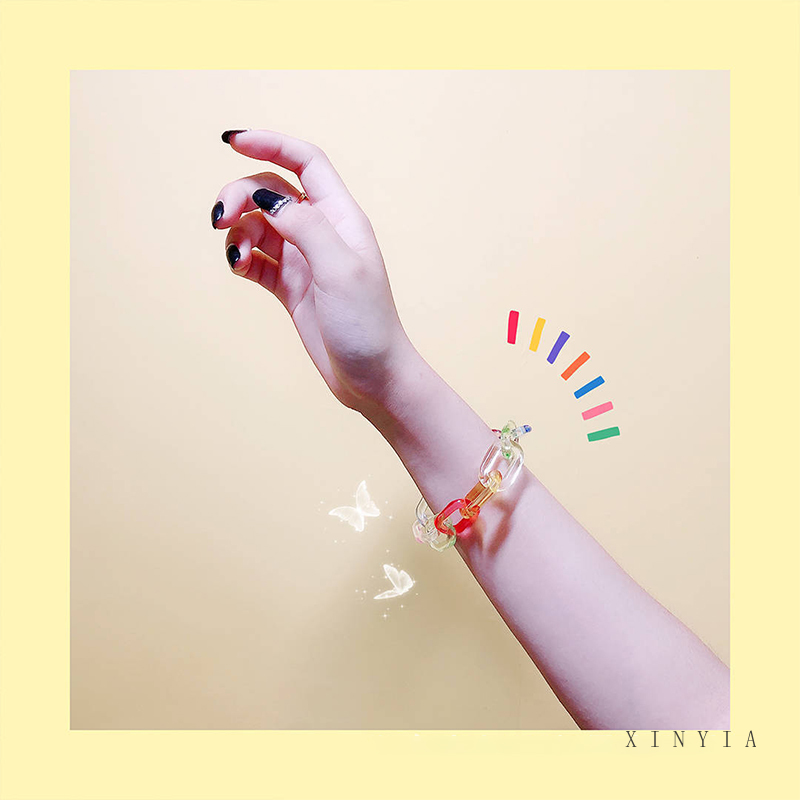 Vòng Tay Chất Liệu Acrylic Phong Cách Hàn Quốc Cho Nữ