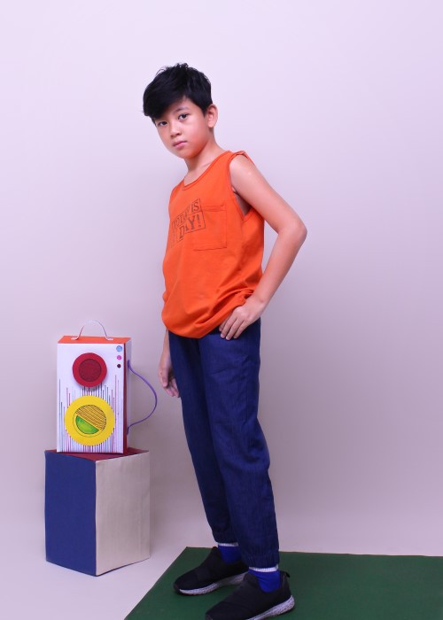 Quần jogger jean xanh đậm