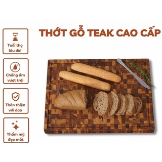 Thớt Gỗ Teak,Khay gỗ decor đựng đồ ăn, đĩa gỗ chụp ảnh độ bền cao an toàn , Sammi shop