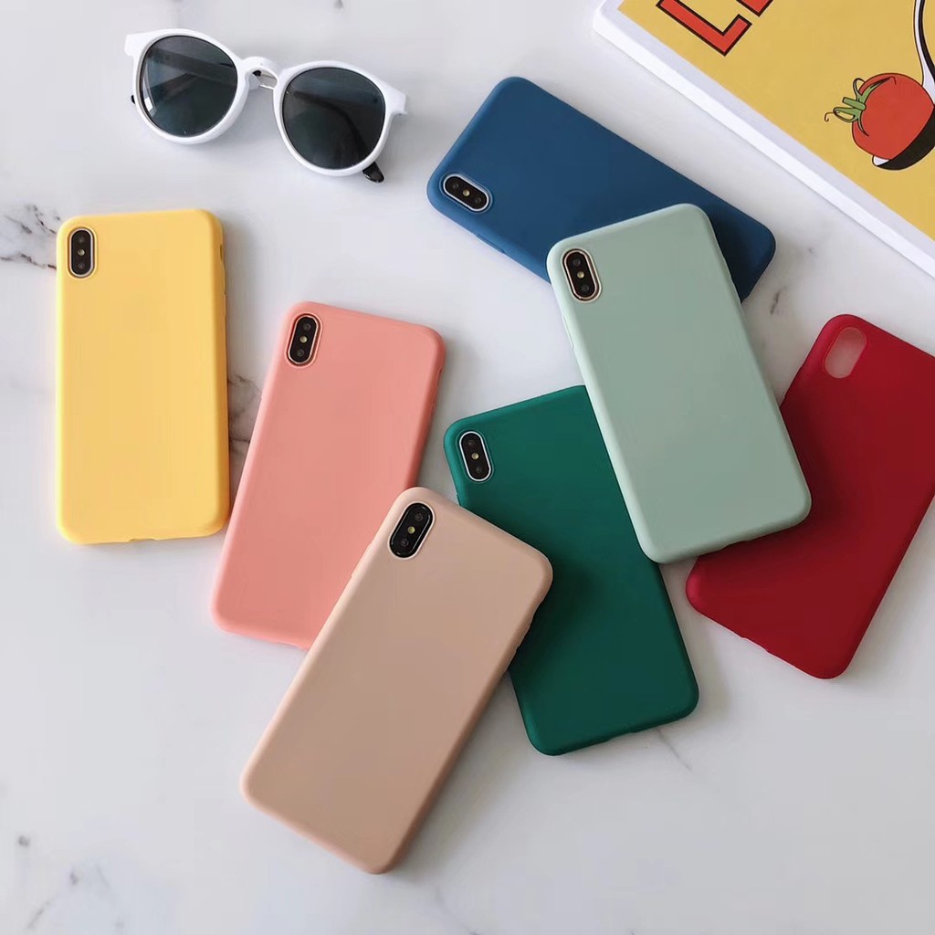 Ốp lưng Iphone trơn màu không logo - Ốp iPhone bằng silicion cao cấp - chống va đập - nhiều màu sắc