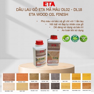 Bộ dầu lau gỗ ETA  - 1,2kg, mã màu từ DL02 đến DL18, ETA Wood Oil Finish