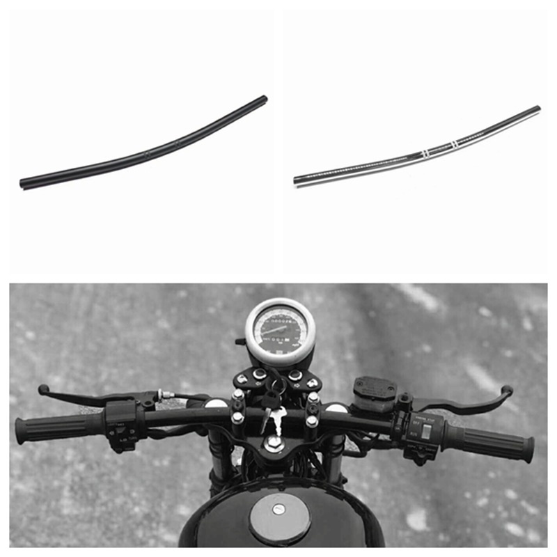 Ghi Đông Xe Máy 22mm Bằng Thép Mạ Điện Thiết Kế Cong Chuyên Dụng