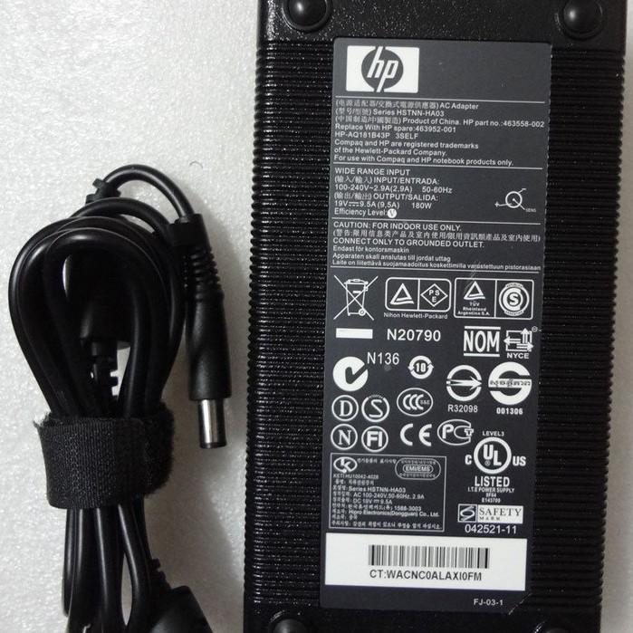 [Mã 155ELSALE giảm 7% đơn 300K] (ADAPTER) SẠC LAPTOP HP 19V-9.5A (180W) (Kim Lớn) kích thước đầu ghim 7.4 x 5.0 mm