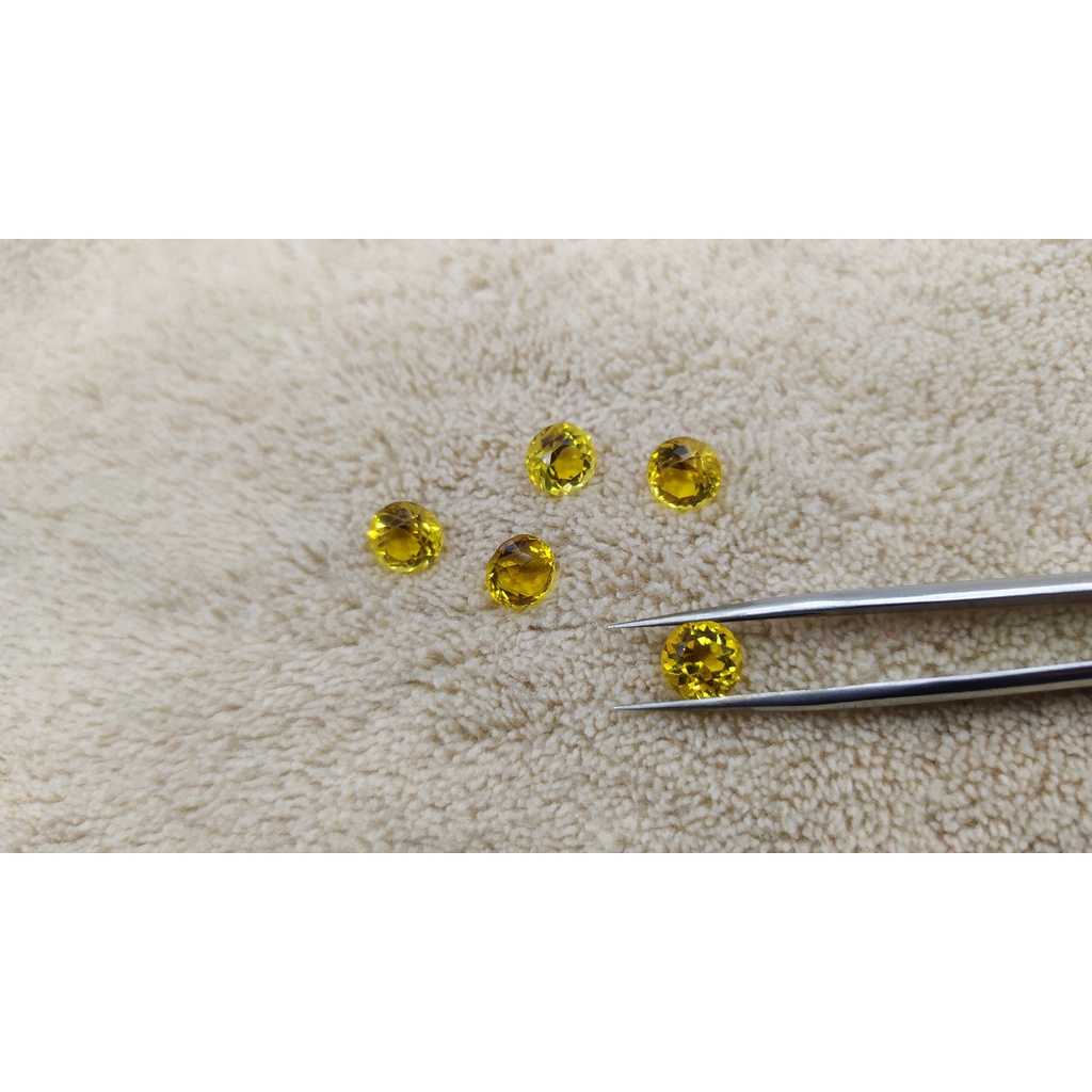 8291 - Đá citrine vàng cắt ly 6,5 mm