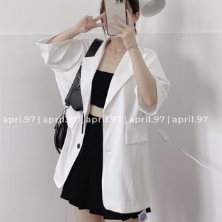 Áo vest blazer tay ngắn