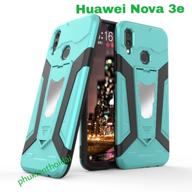 Ốp lưng Huawei Nova 3e Iron Man Pro cao cấp mẫu mới giá đỡ xem phim
