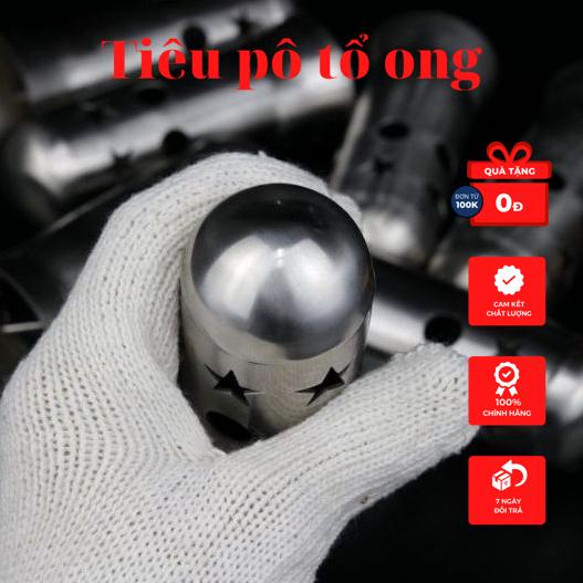 Ống tiêu giảm thanh Pô độ inox 304 có màng lọc tổ ong lắp cho các loại pô nổ như R9 SC MIVV LEOVINCE AKAMOVIC .....