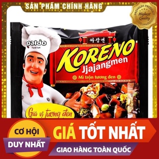 Mì trộn tương đen koreno jjajangmen paldo hàn quốc - mì koreno jjajangmen, mì xào hàn quốc, cay, không cay