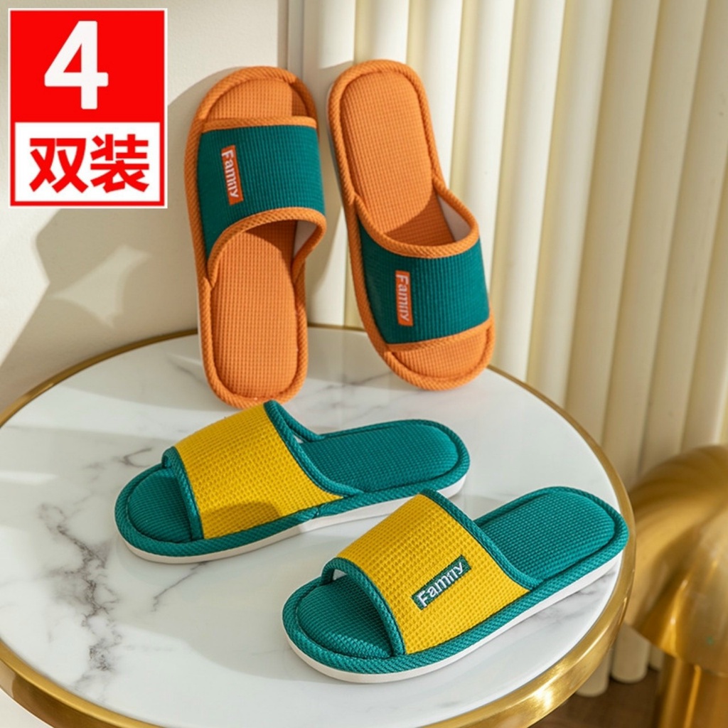 Dép vải đi trong nhà CAO CẤP đế cao su non chống trượt dép văn phòng khách sạn spa Cao Cấp Family