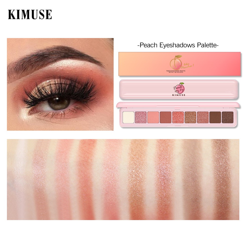 Bảng phấn mắt KIMUSE 9 màu thiết kế có gương với 3 tông màu tự chọn 100g | BigBuy360 - bigbuy360.vn