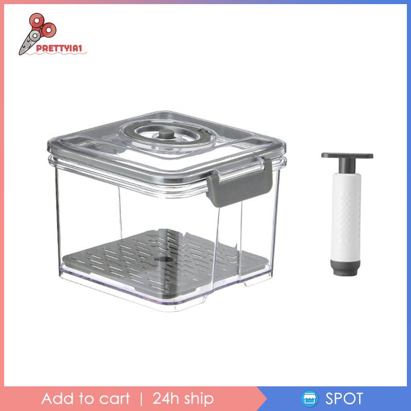 1 [Prettyia1] Hộp Nhựa Hút Chân Không Đựng Thực Phẩm Hình Chữ Nhật