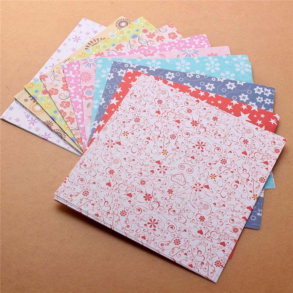 CLEOES Giấy Gấp Origami Hình Vuông Họa Tiết Hoa Hoạt Hình Trang Trí Sổ Tay Cho Bé