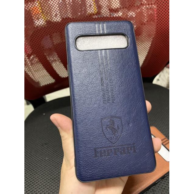 Ốp lưng samsung S10 5G dẻo kiểu da Vân logo AD_case shop