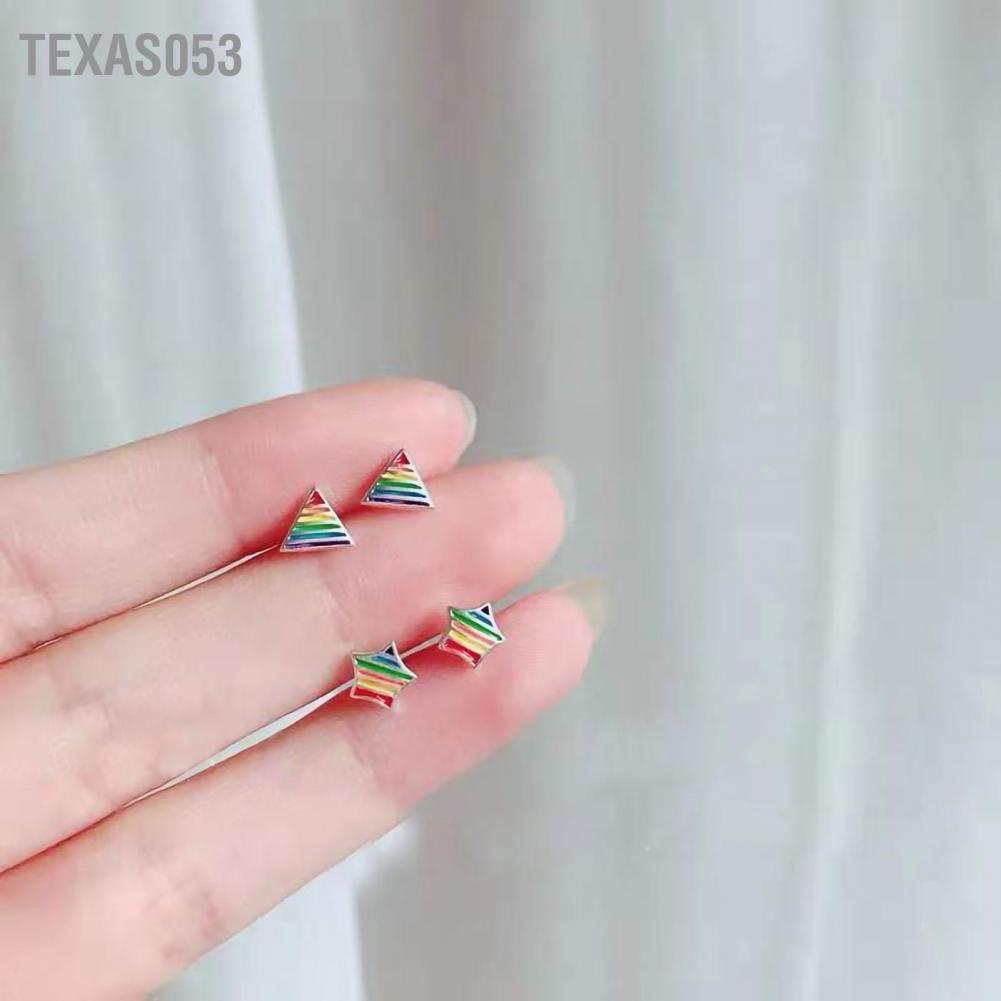 Texas053 Alloy Stud Earrings Women Girls Simple Cute Stylish Unique Shaped for Holiday Party