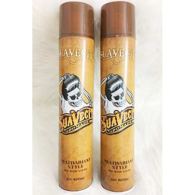 Gôm xịt giữ nếp tóc cứng SUAVECITO 400ML