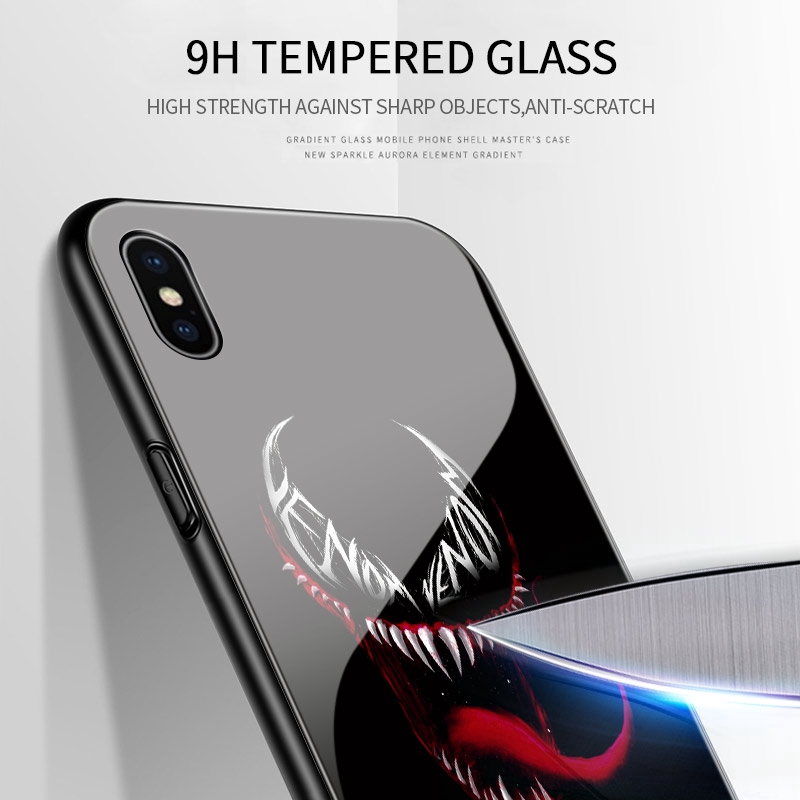 Ốp điện thoại kính dạ quang in hình Marvel Avengers cho Xiaomi Mi 8 8se 8 Lite 8 Pro 8 SE