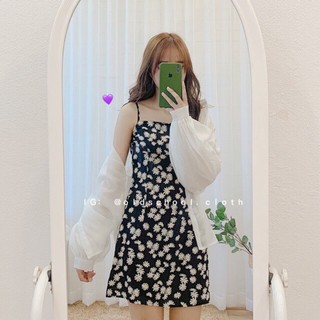 Đầm 2 dây hoa cúc - DV01