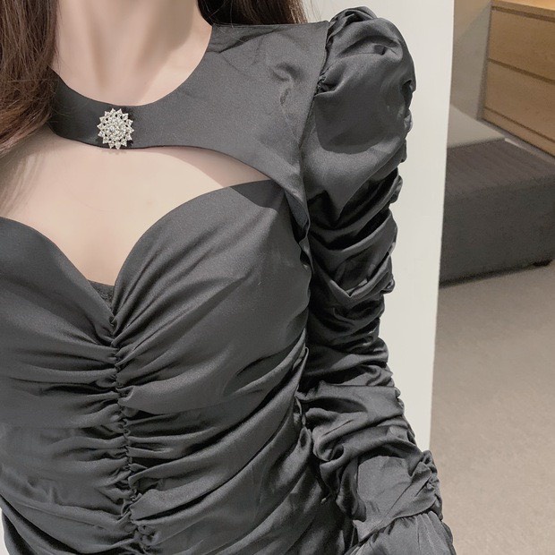 Đầm dáng ôm tay dài Emilyshop ulzzang