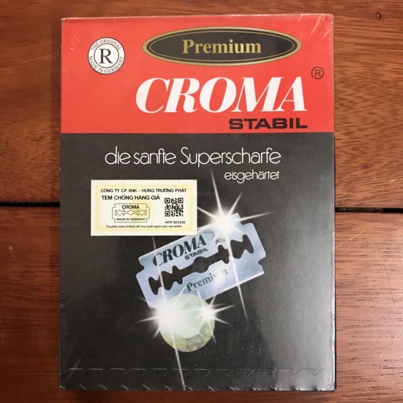 Hộp 10 lưỡi dao cạo râu CROMA Đức- dao cạo siêu sắc/ sử dụng được nhiều mục đích